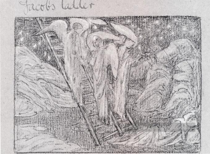 Jacobs Ladder préraphaélite Sir Edward Burne Jones Peintures à l'huile